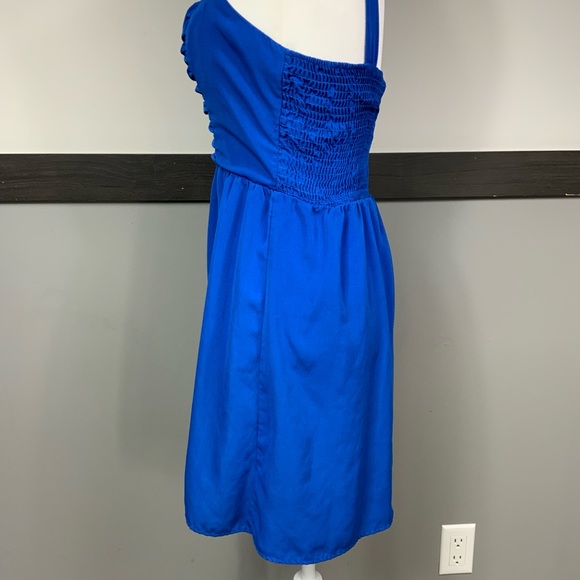 LOVE REIGN royal blue strap dress ruched bodice - Picture 5 of 13